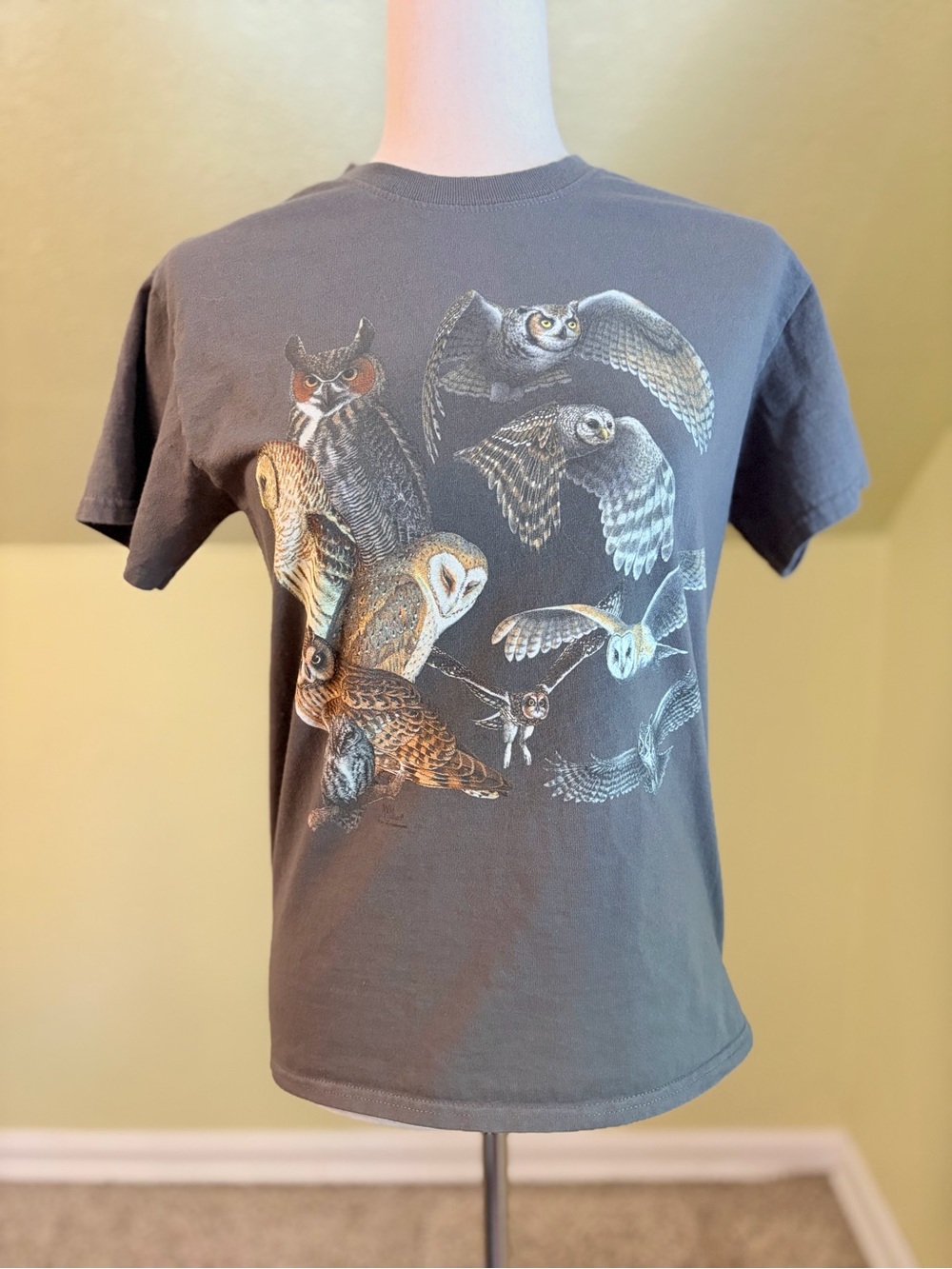 Vintage-Vibe Wild Cotton "Night Owls" Graphic Tee Unisex